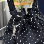 Prada Re-Nylon Mini-bag With Studs 1BE067 Black